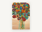 Spiral Bloom Bouquet, floral canvas wall art print, front view