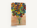 Spinning Colour Bouquet, abstract colourful flower bouquet painting, floral canvas wall art print ready to hang