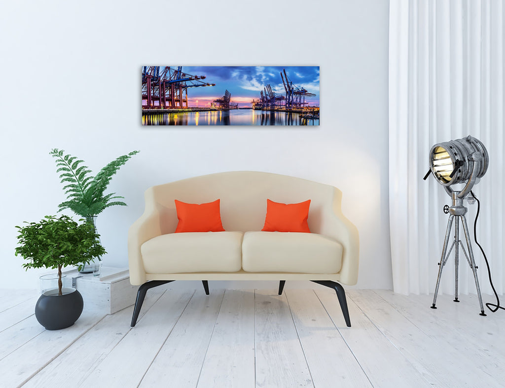 Hamburg Harbour Wall Art Print on the wall