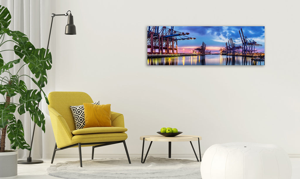 Hamburg Harbour Wall Art Print on the wall