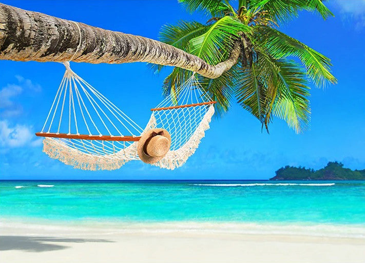 Hammock Palm Tree Wall Art Print