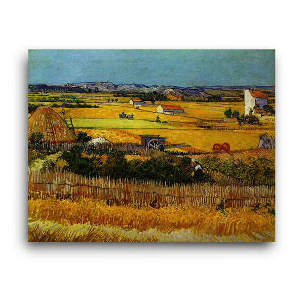 Vincent Van Gogh | Harvest at La Crau with Montmaiour in the Background