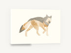 Paper Cut Grey Wolf, grey wolf paper collage illustration, animal canvas wall art print ready to hang