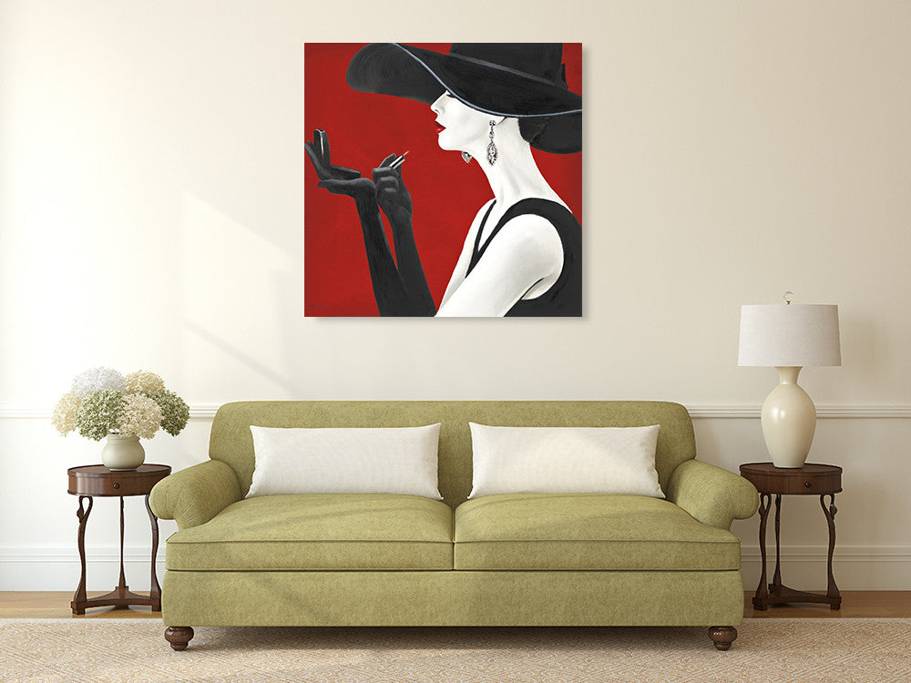 Haute Chapeau Rouge II Wall Art Print on the wall