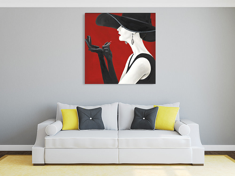 Haute Chapeau Rouge II Wall Art Print on the wall