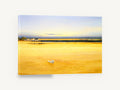 Golden Tide Flat, golden beach low tide seascape, landscape canvas wall art print ready to hang