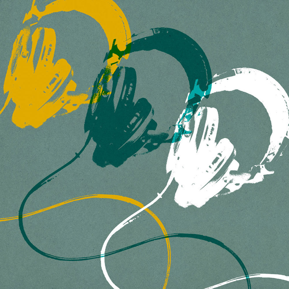 Headphones A Wall Art Print