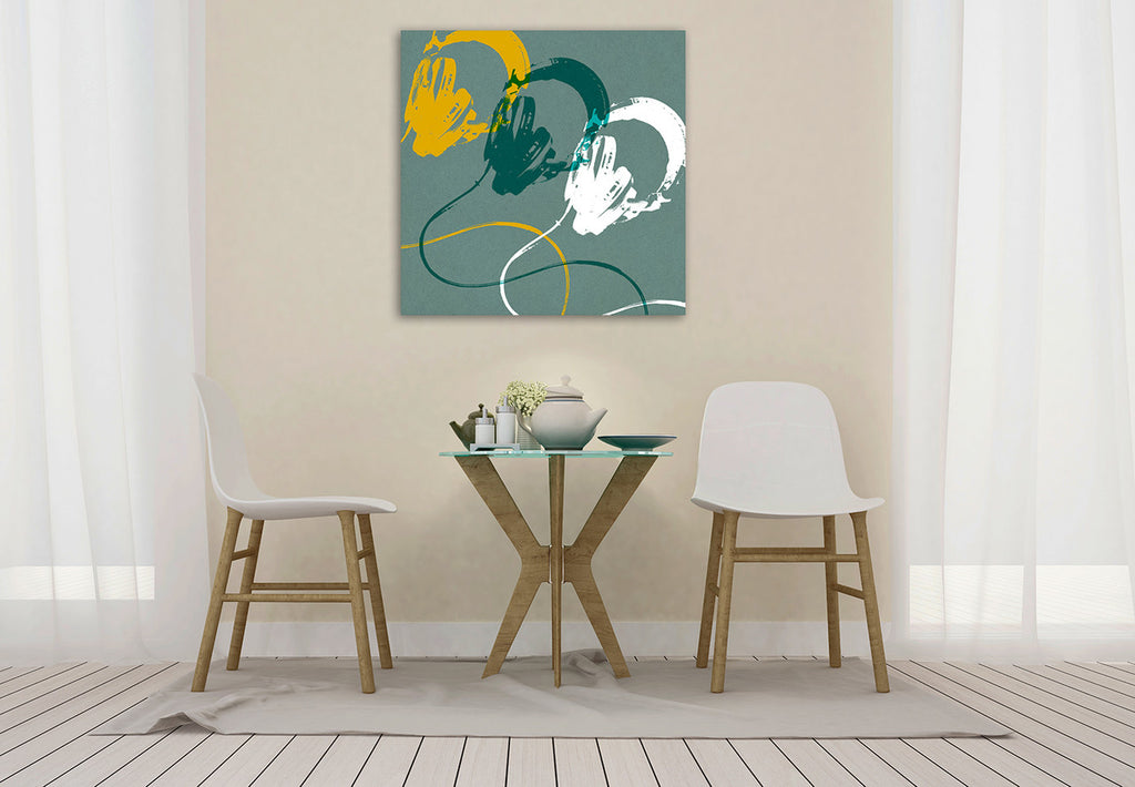 Headphones A Wall Art Print on the wall