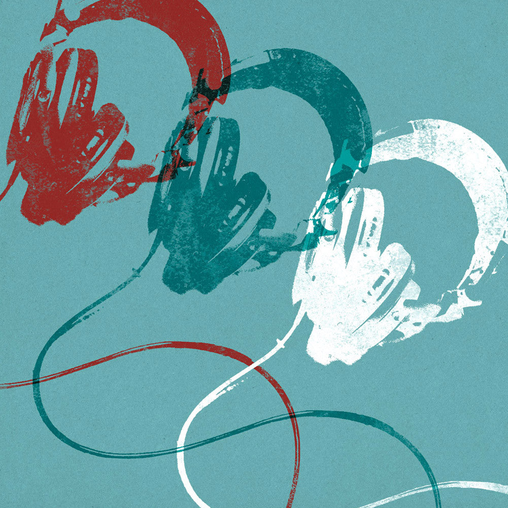 Headphones B Wall Art Print