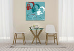 Headphones B Wall Art Print on the wall