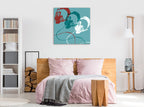 Headphones B Wall Art Print on the wall
