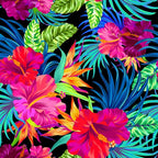 Hibiscus Palms Wall Art Print