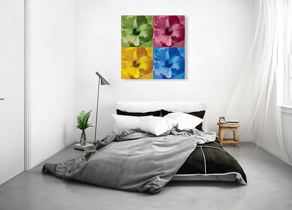 Hibiscus Tylene Wall Art Print on the wall