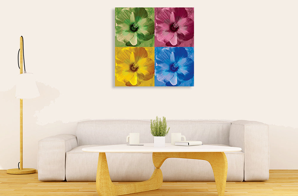 Hibiscus Tylene Wall Art Print on the wall