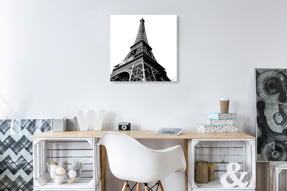 High Eiffel Tower Wall Art Print on the wall