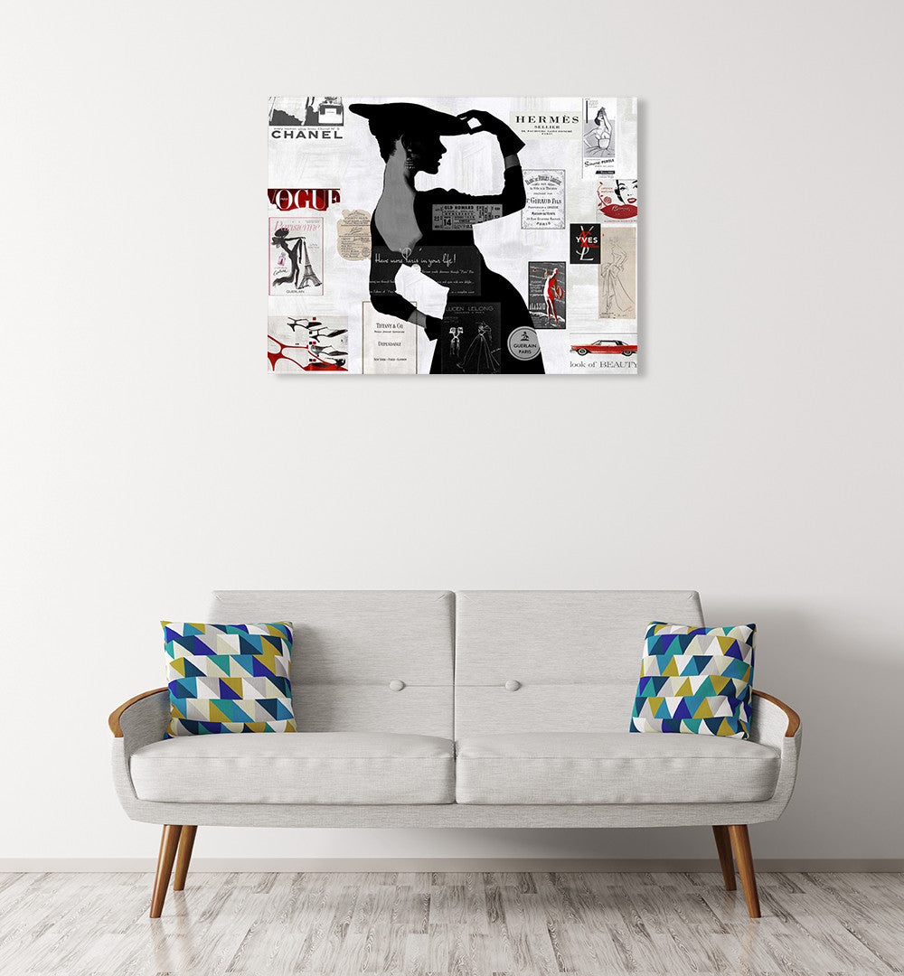 High Fashion Woman II Wall Art Print on the wall