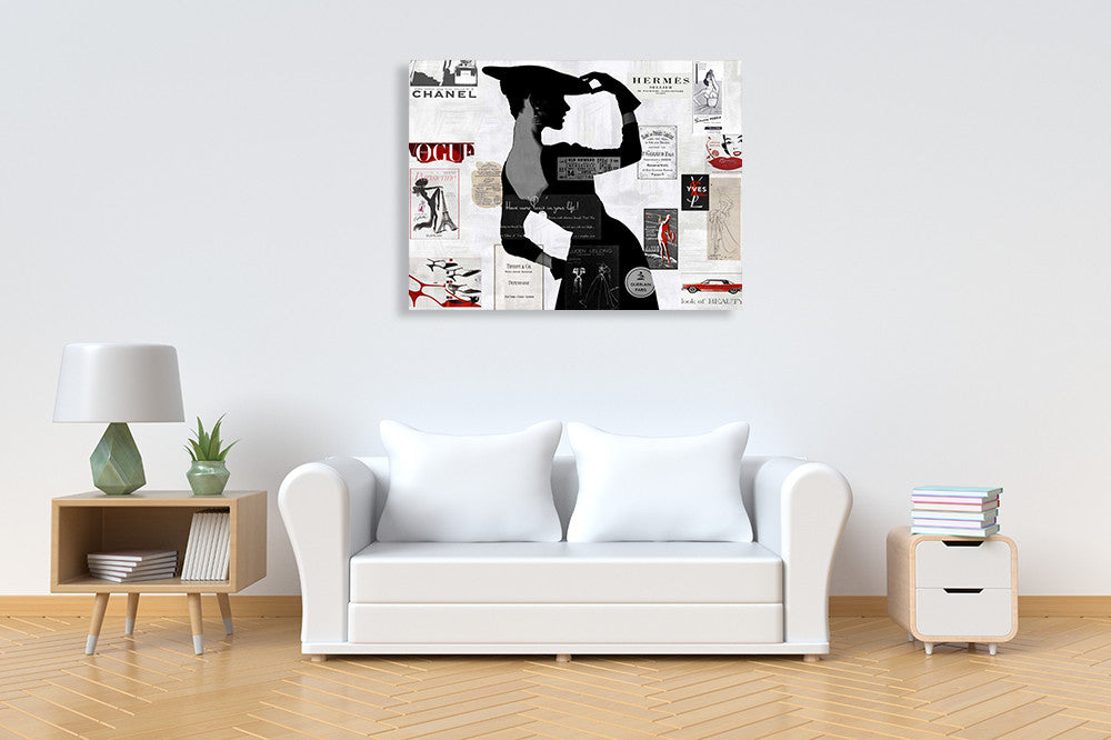 High Fashion Woman II Wall Art Print on the wall