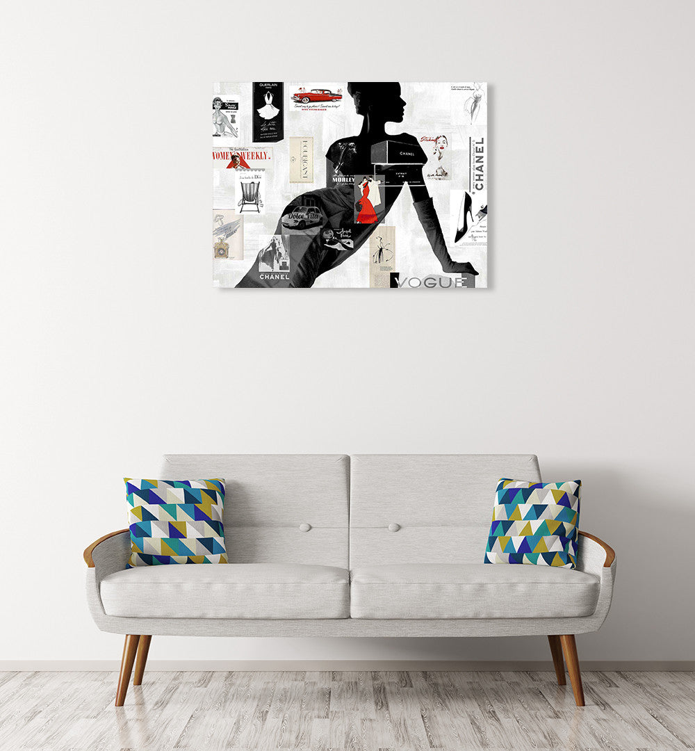 High Fashion Woman I Wall Art Print on the wall
