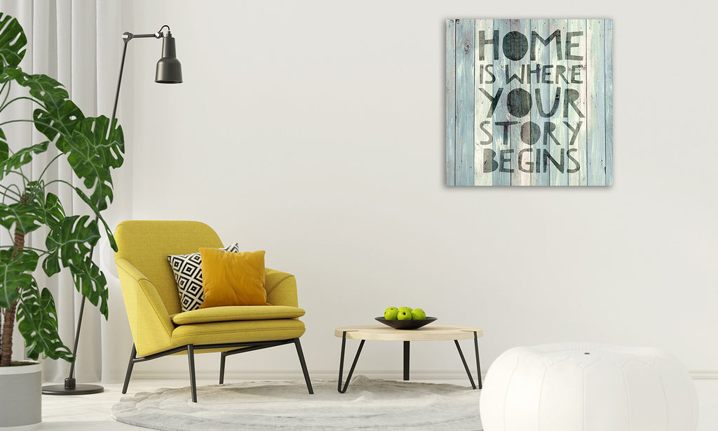 Home is Where Wall Art Print on the wall