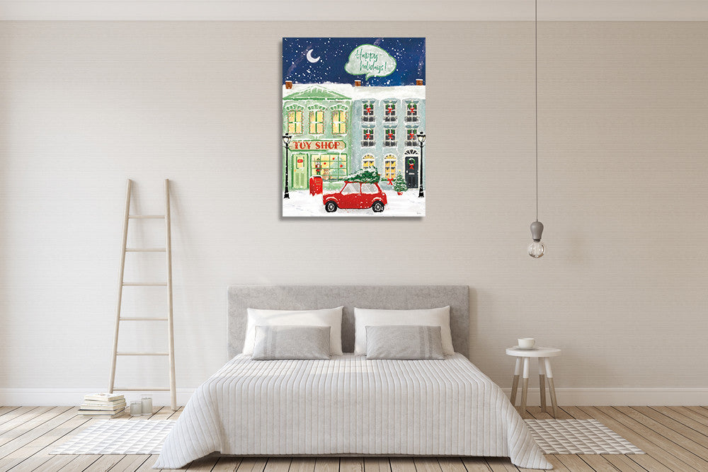 Hometown Holiday III Wall Art Print on the wall