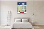 Hometown Holiday III Wall Art Print on the wall