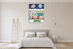 Hometown Holiday II Wall Art Print on the wall