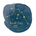 Horoscope Aquarius Wall Art Print