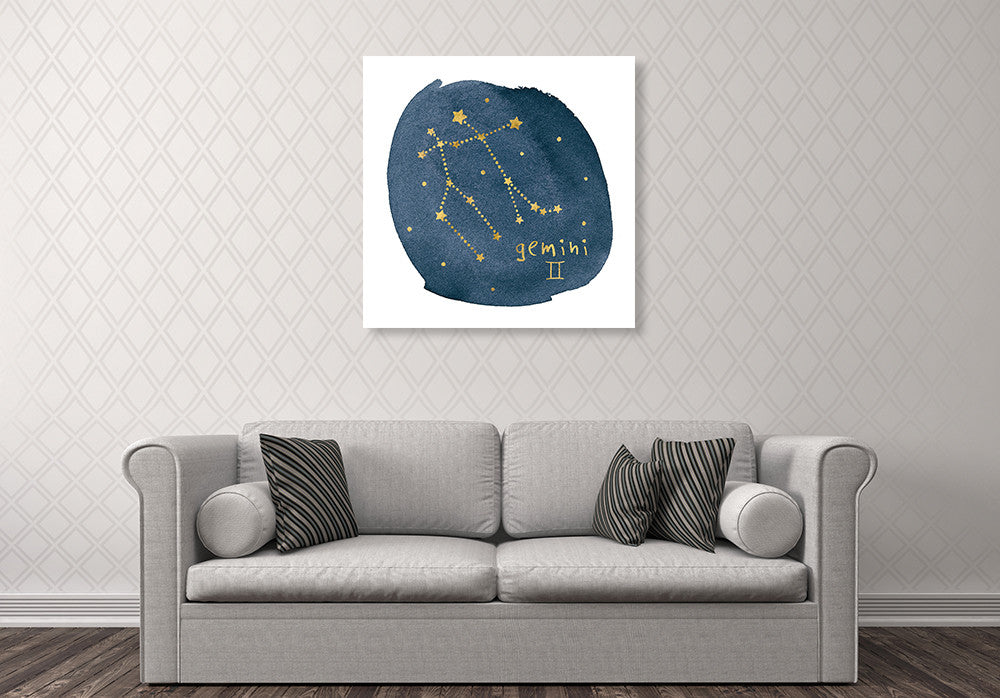 Horoscope Gemini Wall Art Print on the wall