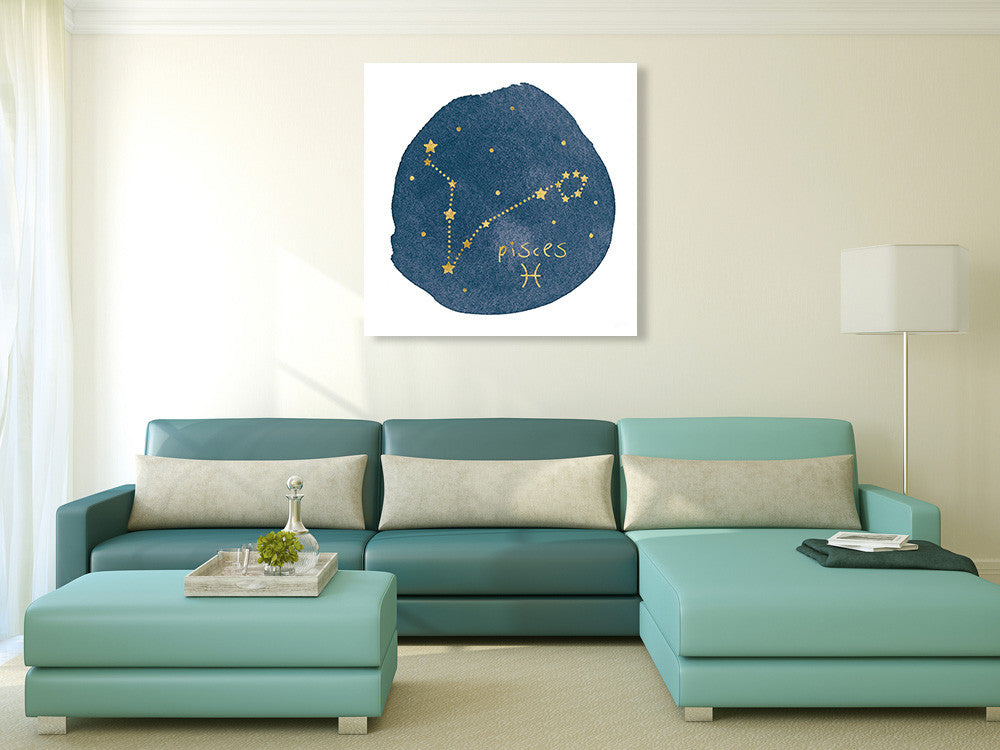 Horoscope Pisces Wall Art Print on the wall