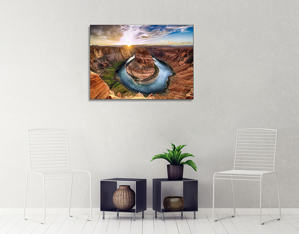 Horseshoe Bend Colorado River Wall Print on the wall