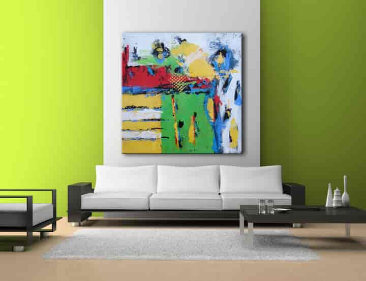 Brooke Howie | Green Yellow Red I on the wall