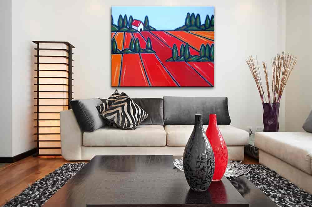 Brooke Howie | Red Fields on the wall