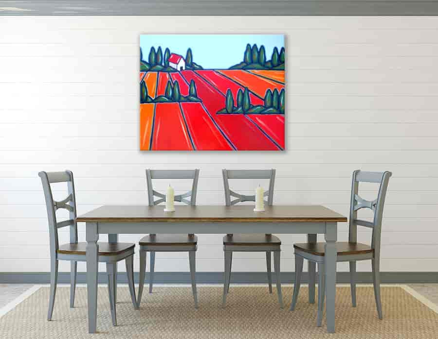 Brooke Howie | Red Fields on the wall