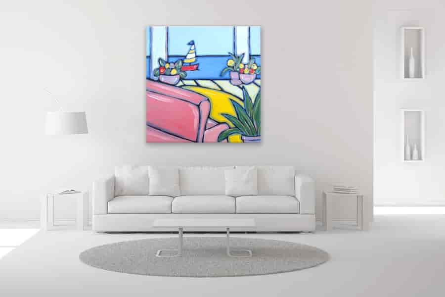 Brooke Howie | Sailboat & Flowers on the wall