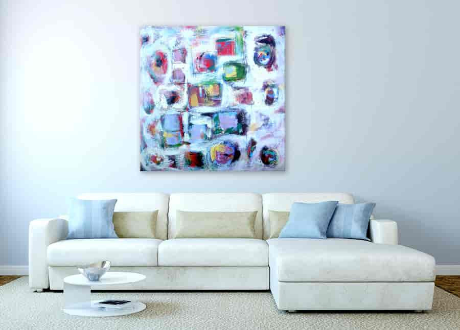 Brooke Howie | White Abstract 1 on the wall