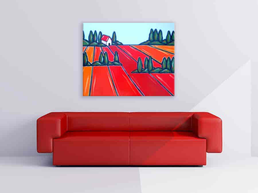 Brooke Howie | Red Fields on the wall