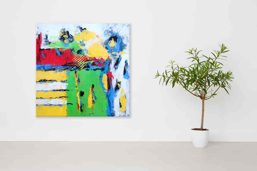 Brooke Howie | Green Yellow Red I on the wall