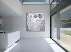 Brooke Howie | White Abstract with Circles on the wall