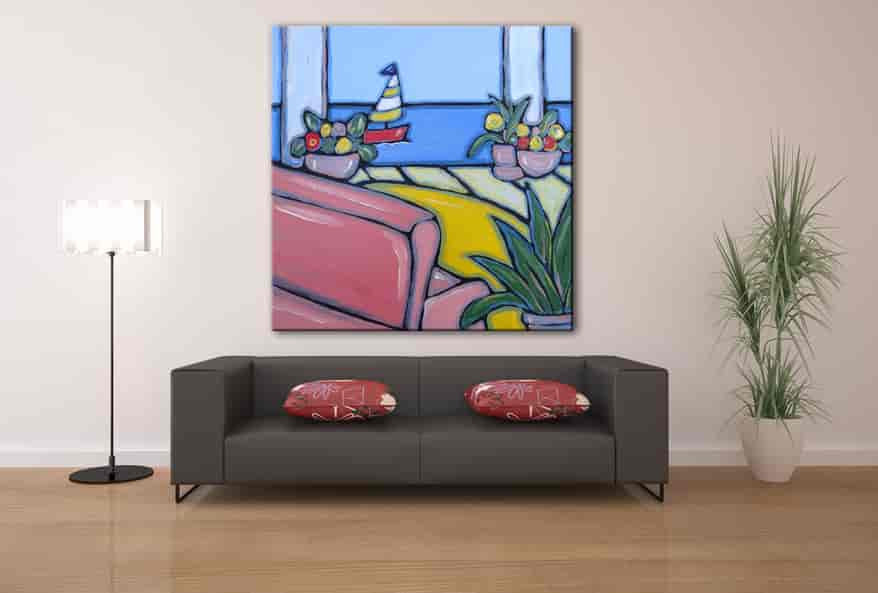 Brooke Howie | Sailboat & Flowers on the wall