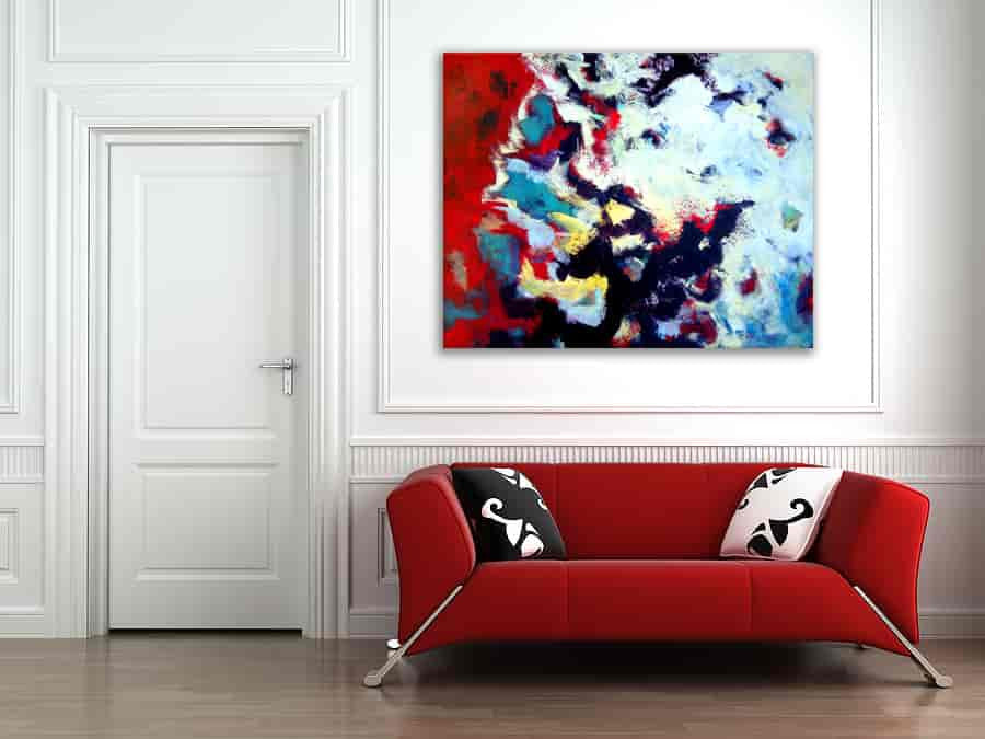 Brooke Howie | Red Abstract on the wall