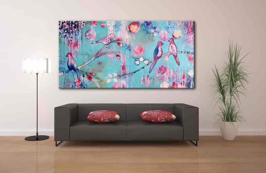 Nathalie Vachon | Sakura Birds on the wall