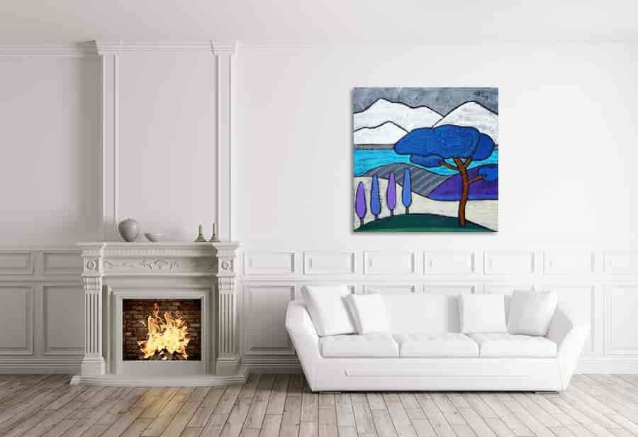 Roman Pine in Winter on the wall