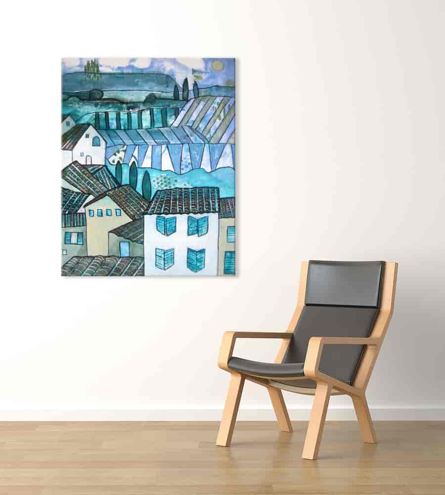 Nathalie Vachon | Provence Rooftops on the wall
