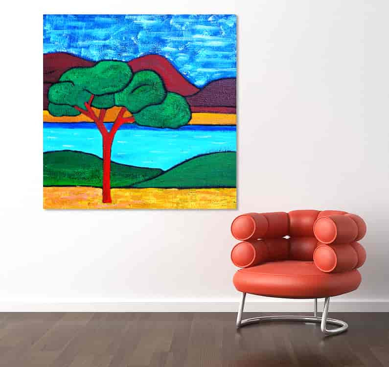 Roman Pine in Summer on the wall