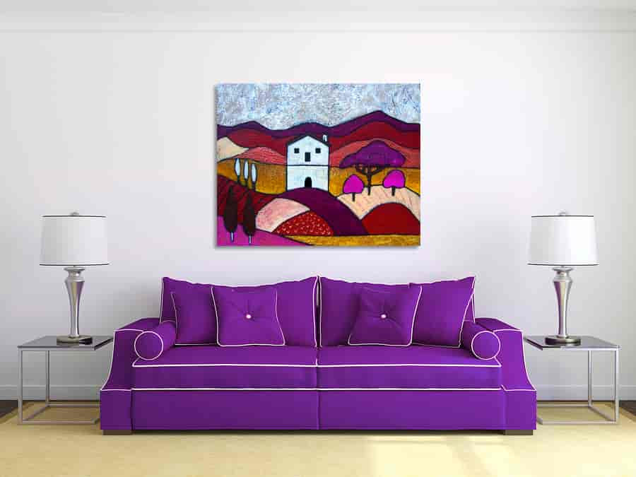 Pink Trees on the wall