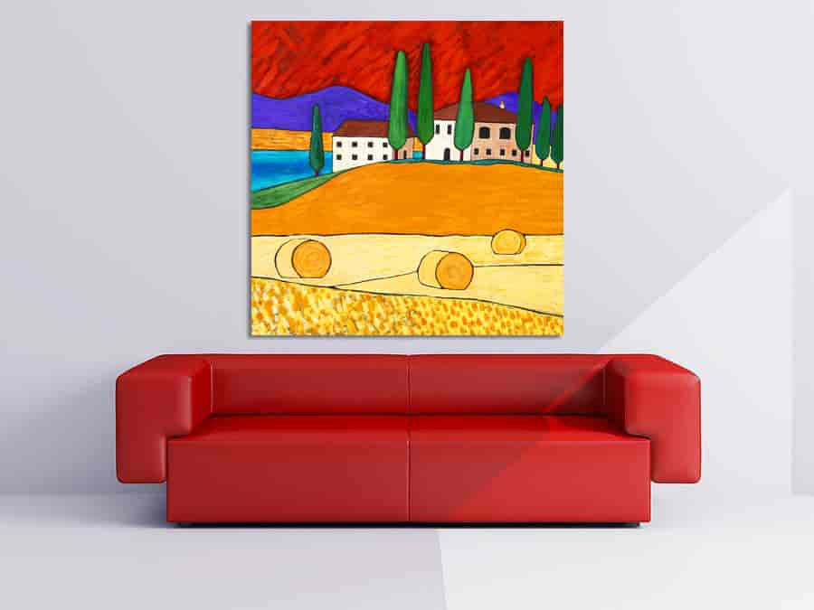 Hay Bales on the wall