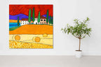 Hay Bales on the wall