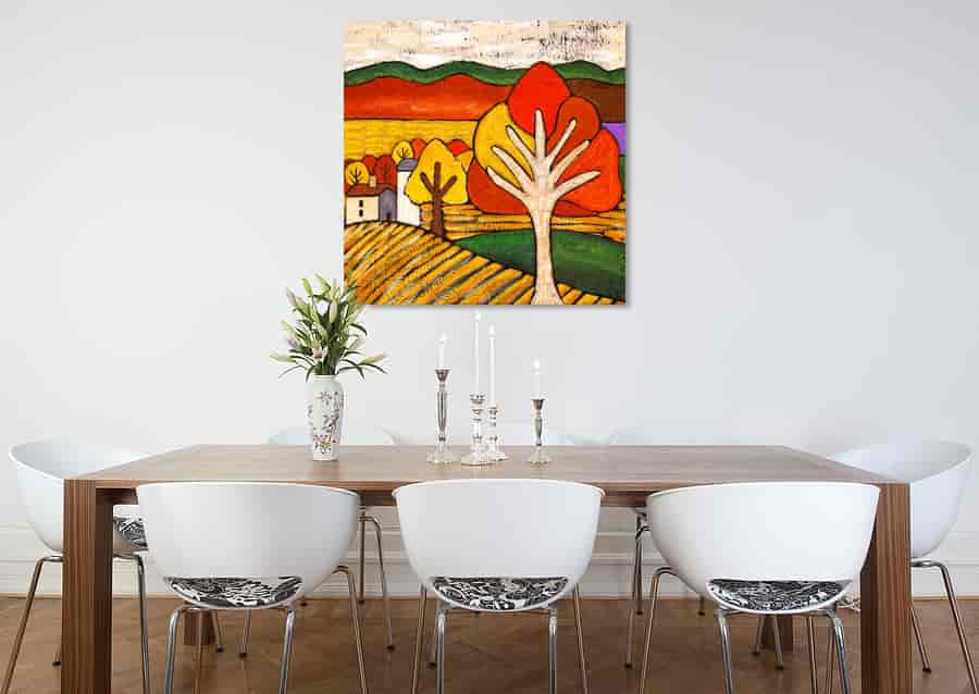 Golden Autumn on the wall