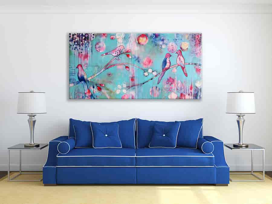 Nathalie Vachon | Sakura Birds on the wall