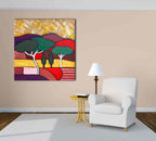 Roman Pine in Autumn on the wall